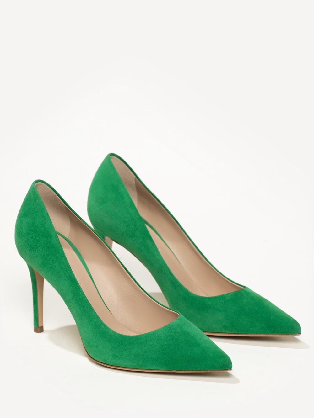 M.Gemi The Esatto 90mm Emerald Green Suede Pointed Toe Pumps Heels Size 39